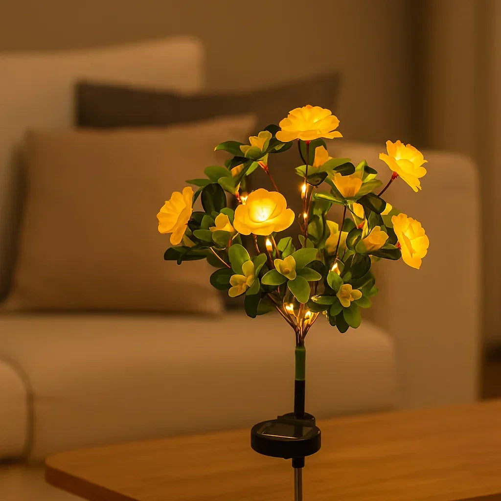 Solar-Powered Outdoor Flower Lights
