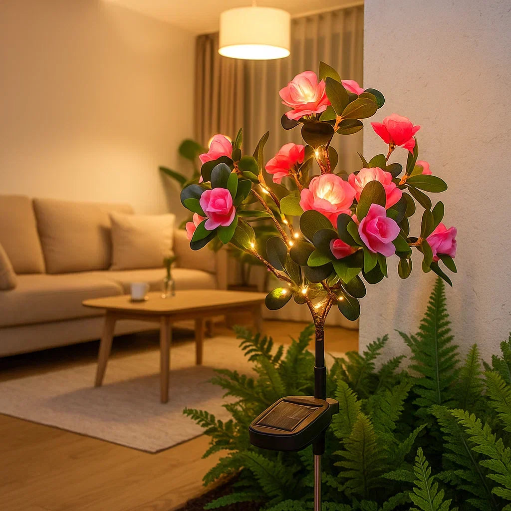 Solar-Powered Outdoor Flower Lights