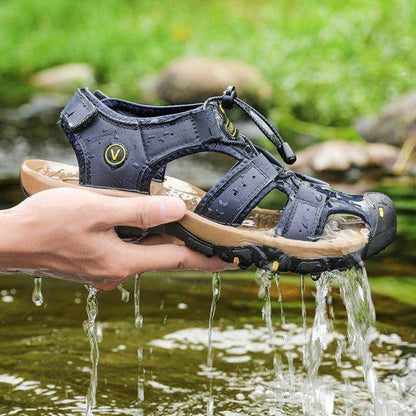 Adventure-Ready Closed-Toe Outdoor Sandals – Royal blue