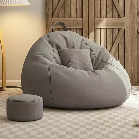 Cozy Floor Seating Bean Bag Chair for Living Room Lounge – Dark Gray