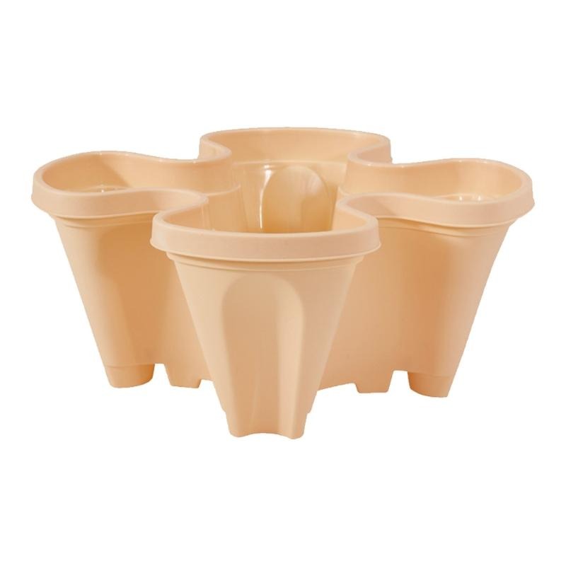 Stackable Tower Planters for Vertical Gardening – Brown