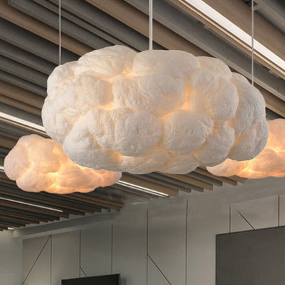 LED Cloud-Shaped Pendant Light – White
