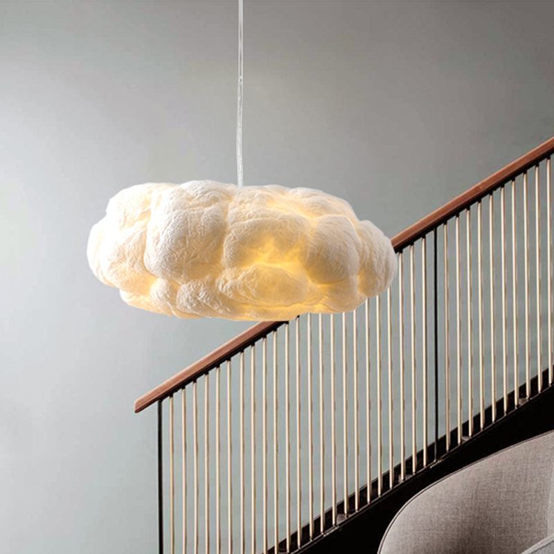 LED Cloud-Shaped Pendant Light – White