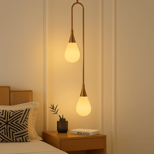 Teardrop-Shaped Pendant Light - Contemporary Design for Living Room & Bedroom – Gold