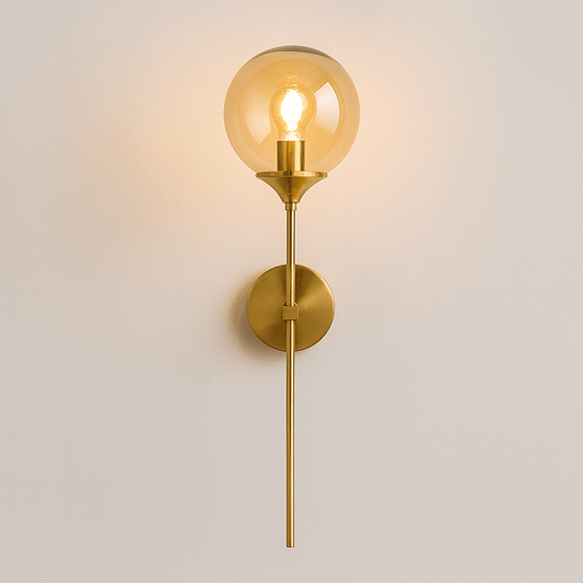 Modern Glass Wall Light - Stylish Decor for Living Room – amber