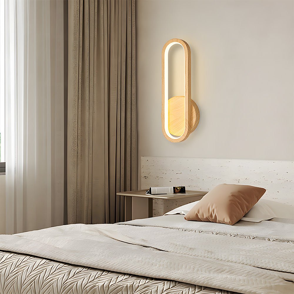 Wood Wall Light - Modern LED Fixture for Living Room Decor – Wood