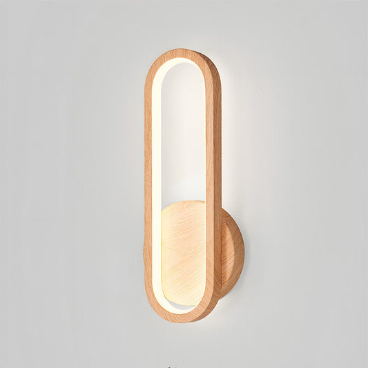 Wood Wall Light - Modern LED Fixture for Living Room Decor – Wood