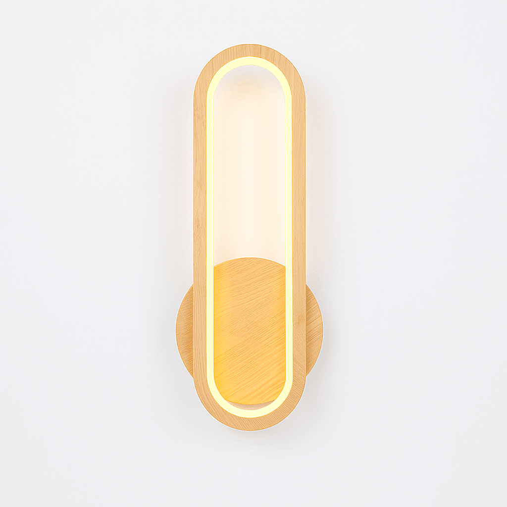 Wood Wall Light - Modern LED Fixture for Living Room Decor – Wood