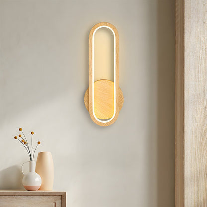 Wood Wall Light - Modern LED Fixture for Living Room Decor – Wood