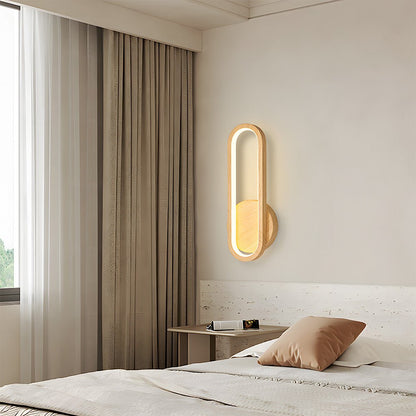 Wood Wall Light - Modern LED Fixture for Living Room Decor – Wood