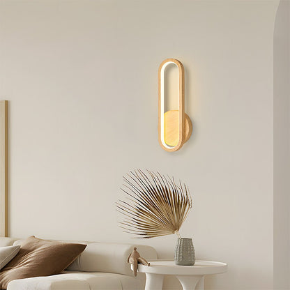 Wood Wall Light - Modern LED Fixture for Living Room Decor – Wood