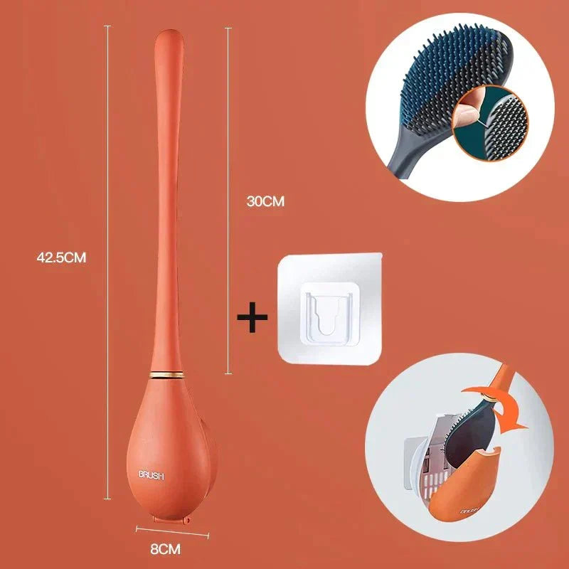 Elegant and Hygienic Toilet Brush - 50% Discount - Limited Offer – Orange