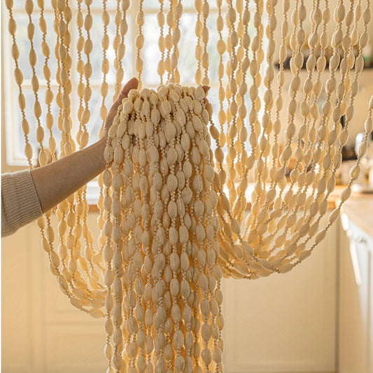 Boho Style Bed Canopy with Beads – Ideal for Bedroom or Play Area – Yellow