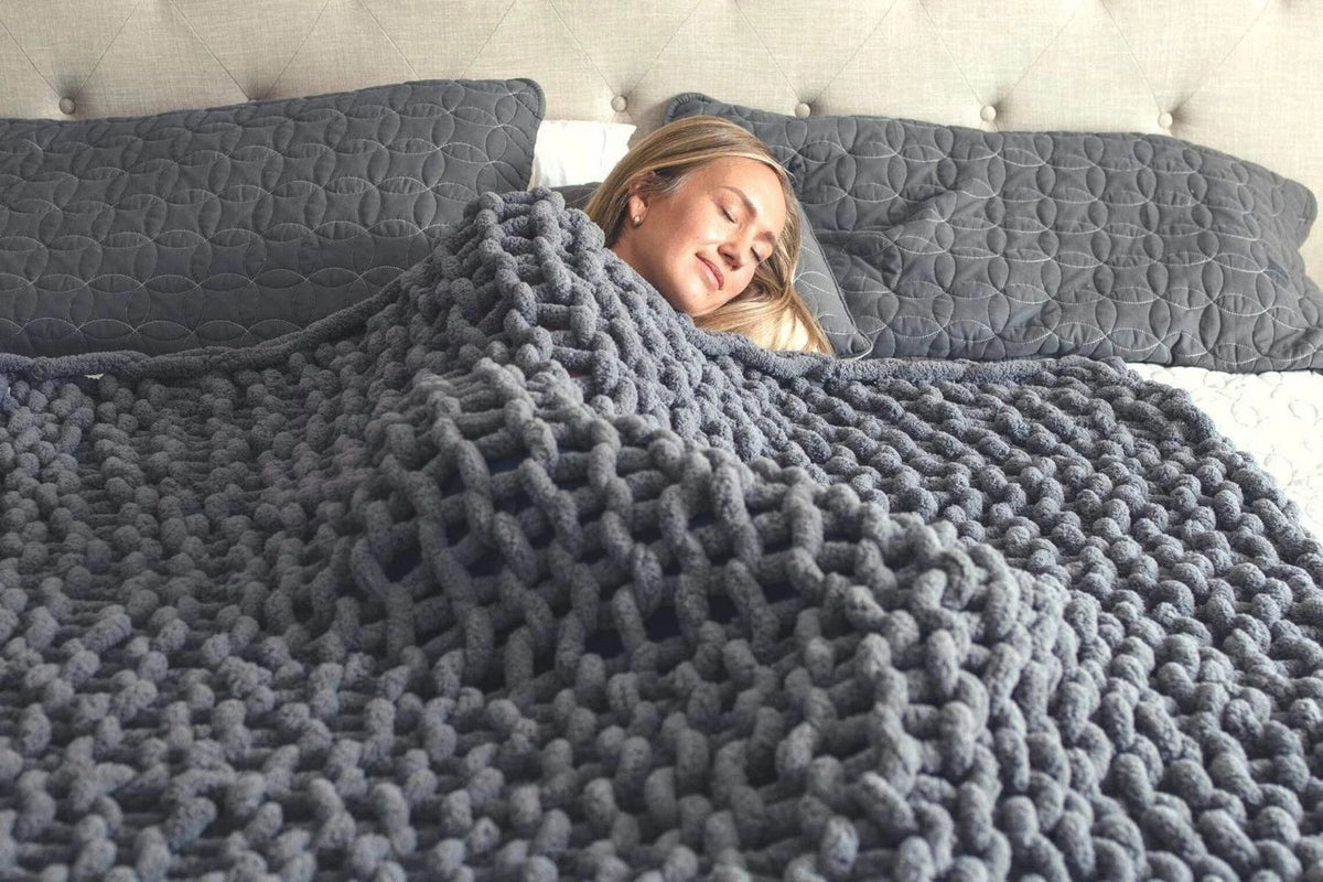 Cozy Thick Knit Throw Blanket