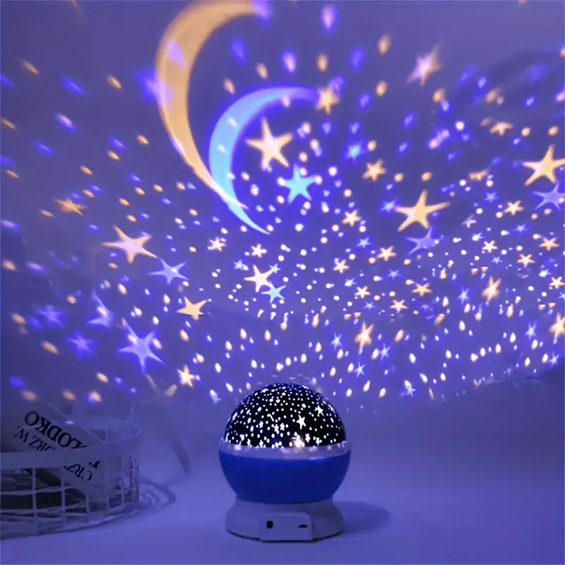 Night Lamp Projector with Music and Colorful Star Light Display