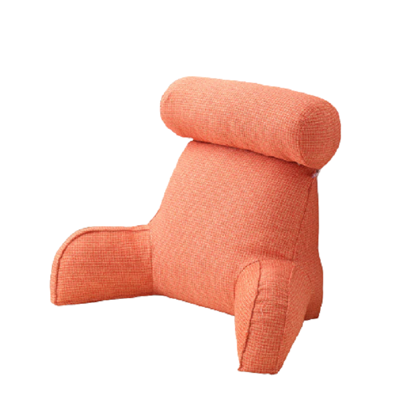 Shredded Memory Foam Lumbar Support Cushion - Therapeutic Reading Pillow – Orange A