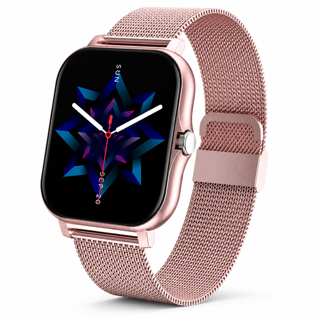 1.83" Smart Touchscreen Watch with Health Monitoring & Call Features – Rose incl. FREE extra watch strap