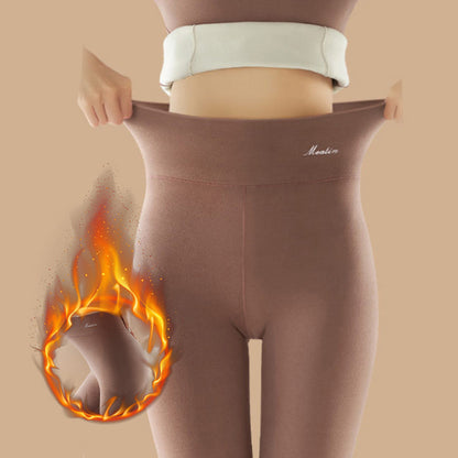 High-Waisted Thermal Leggings with Double-Sided Fleece