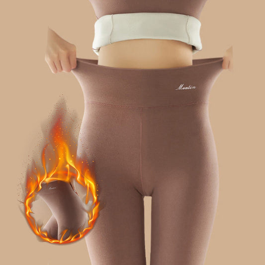 High-Waisted Thermal Leggings with Double-Sided Fleece