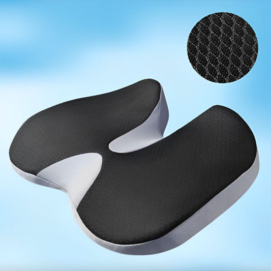 Soft Memory Foam Seat Cushion for Cars - Ergonomic Design – Black-gray
