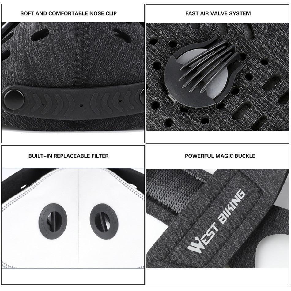 Lightweight Anti-Pollution Face Mask - Reusable Protective Design – Black