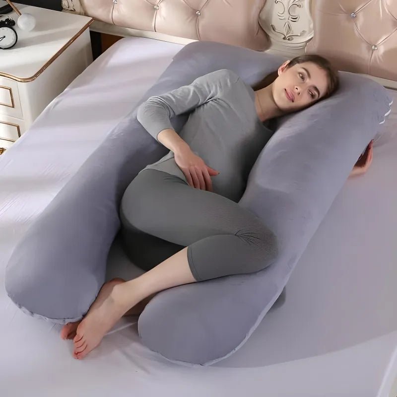 Comfortable Maternity Pillow, Waterproof Design – Gray