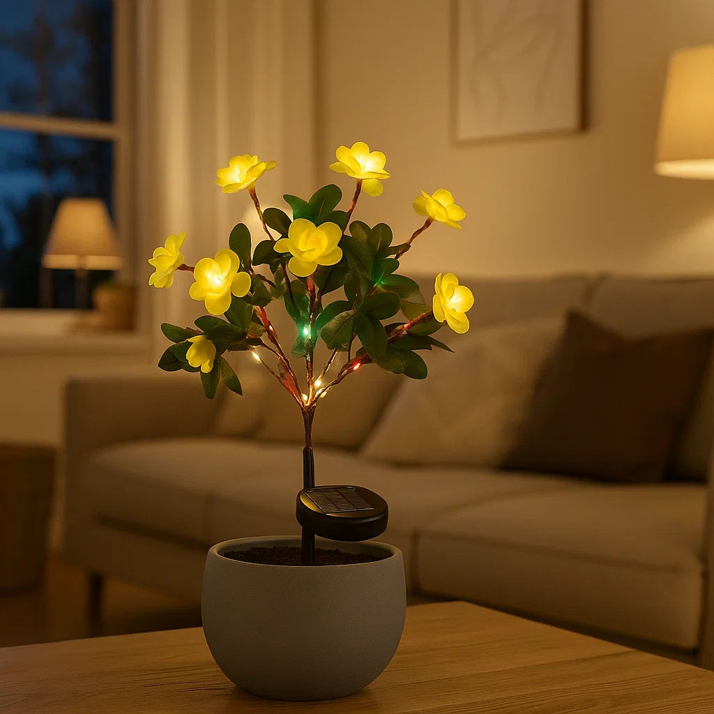 Solar-Powered Outdoor Flower Lights