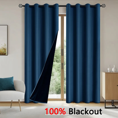 Dark Color Curtain – Navy Blue
