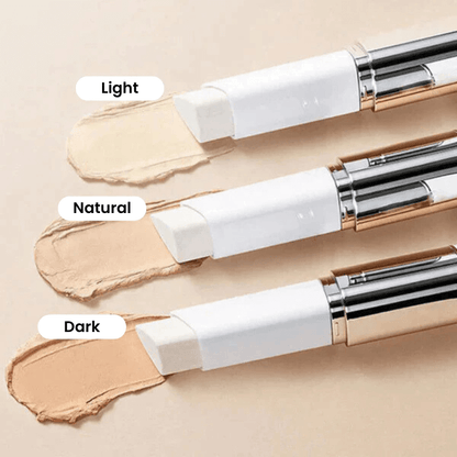 Color-Adjusting Makeup Stick with Built-In Brush | Lightweight Hydration | Infused with Hyaluronic Acid & Niacinamide – Natural - #202