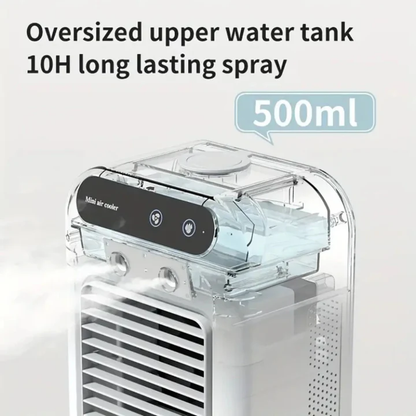 Portable Air Conditioner with Rechargeable Battery and Mist Spray