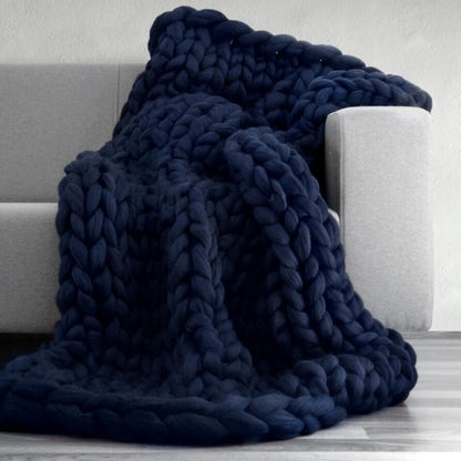 Cozy Thick Knit Throw Blanket