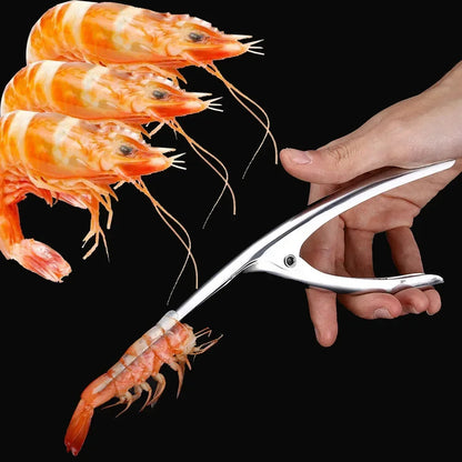 Stainless Steel Shrimp Peeler and Deveiner Tool – 21 cm Seafood Gadget