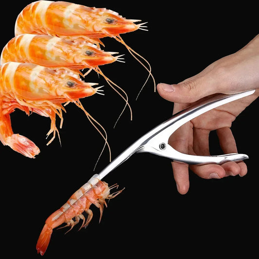 Stainless Steel Shrimp Peeler and Deveiner Tool – 21 cm Seafood Gadget
