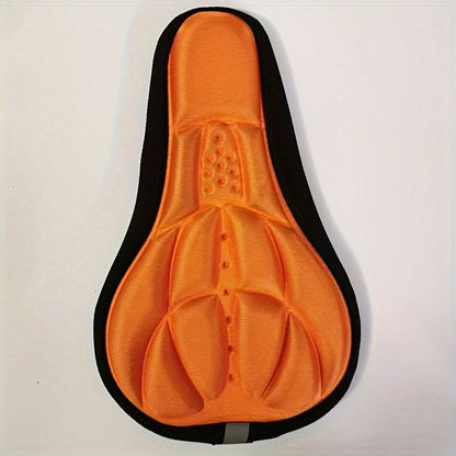 Breathable Gel Bike Seat Cushion for Shock Absorption and Comfort – Orange