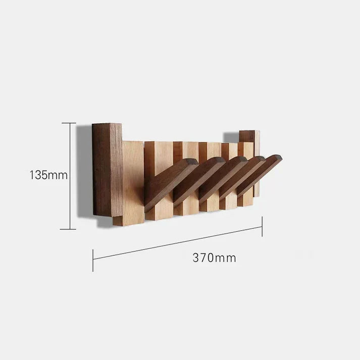 HarmonyCoat Decorative Wooden Piano Coat Rack with Hooks for Hallway and Living Room