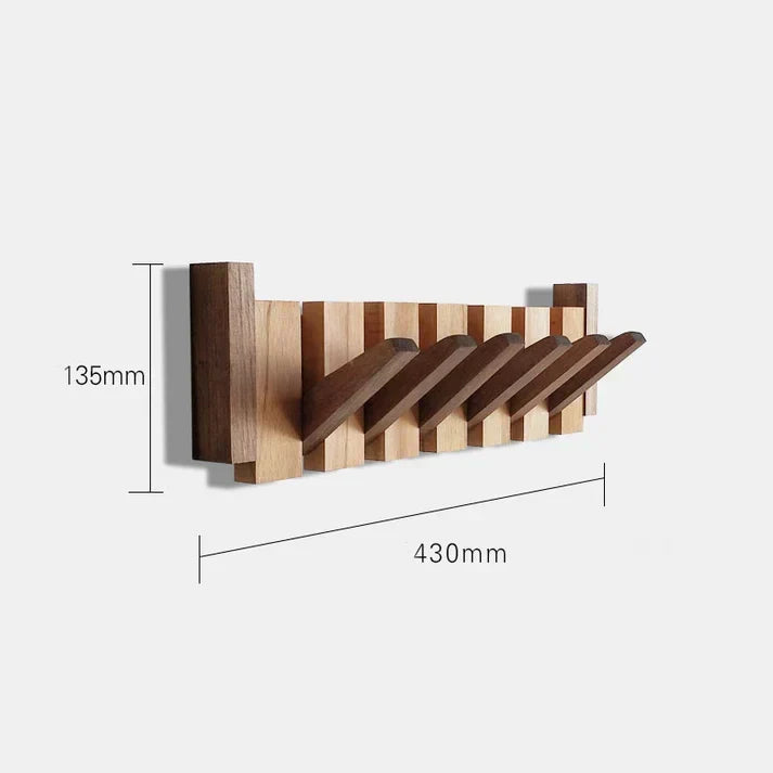 HarmonyCoat Decorative Wooden Piano Coat Rack with Hooks for Hallway and Living Room