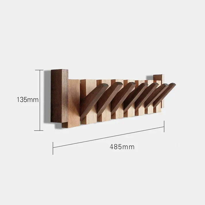 HarmonyCoat Decorative Wooden Piano Coat Rack with Hooks for Hallway and Living Room