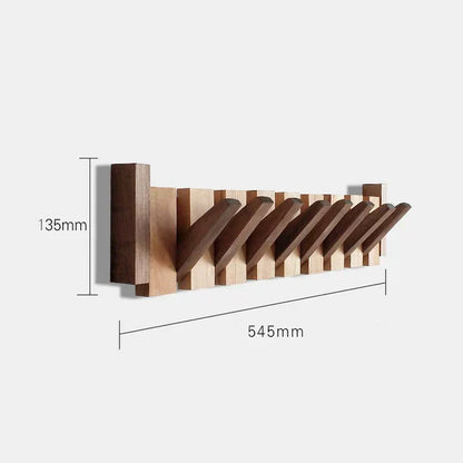 HarmonyCoat Decorative Wooden Piano Coat Rack with Hooks for Hallway and Living Room