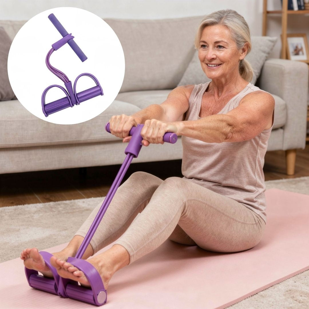 Comprehensive Elastic Band Set for Total Body Fitness – Purple
