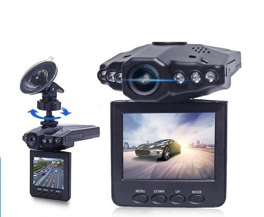 1080p Full HD Dashboard Camera with Night Vision, G-Sensor, Loop Recording, and Parking Mode for Vehicles – Black