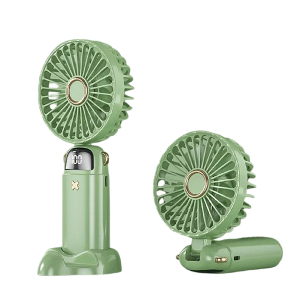 Portable USB Aromatherapy Fan – Quiet Desk Device for Travel and Office – Green