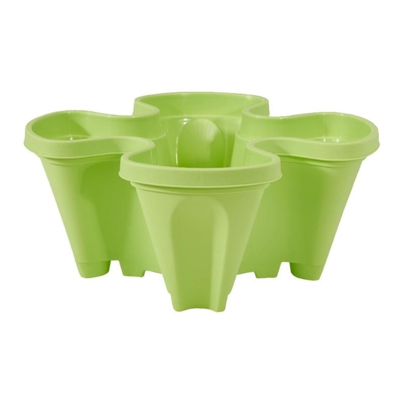 Stackable Tower Planters for Vertical Gardening – Green