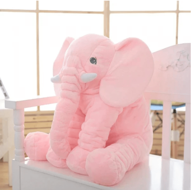 SnuggleSafe Elephant Plush Pillow – Pink