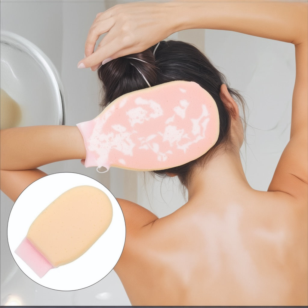 Silken Glow Exfoliating Glove Duo for Radiant Skin