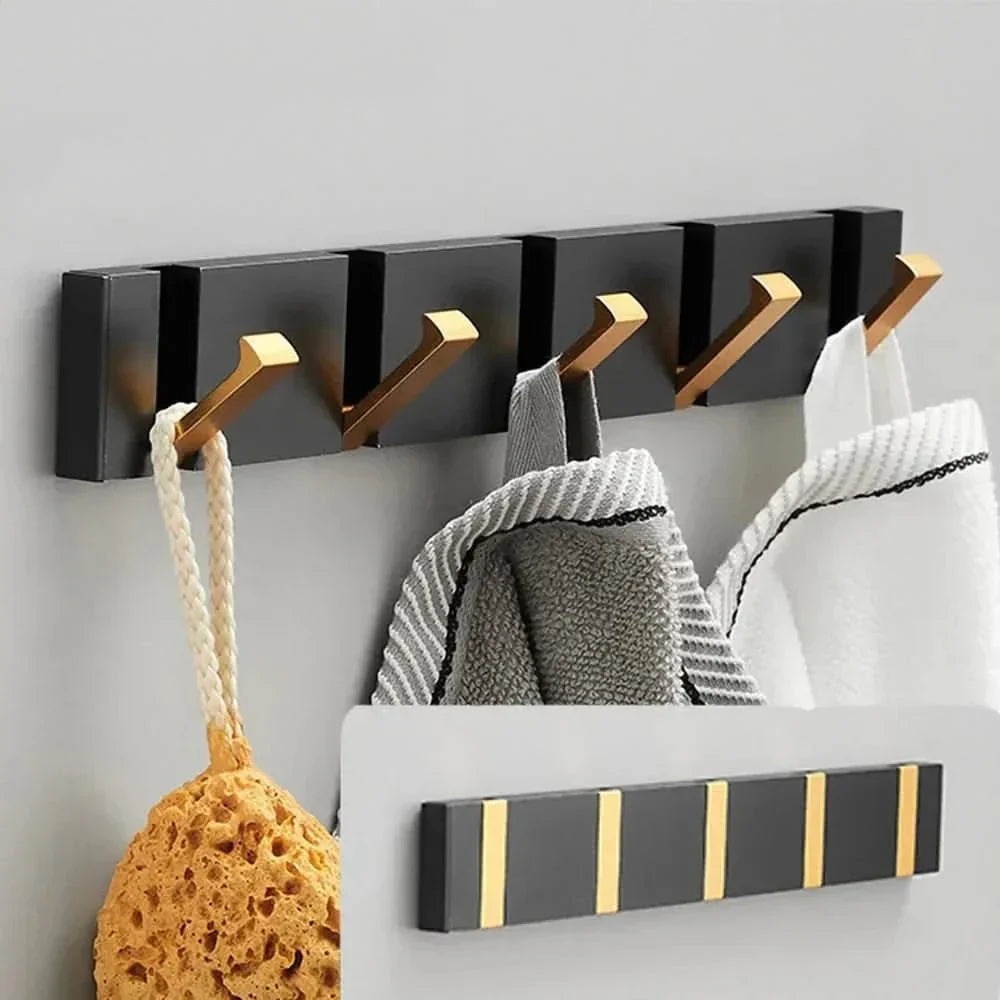 Stylish Stainless Steel Wall Hook – Foldable, Space-Saving Hanger for Bathroom and Living Areas