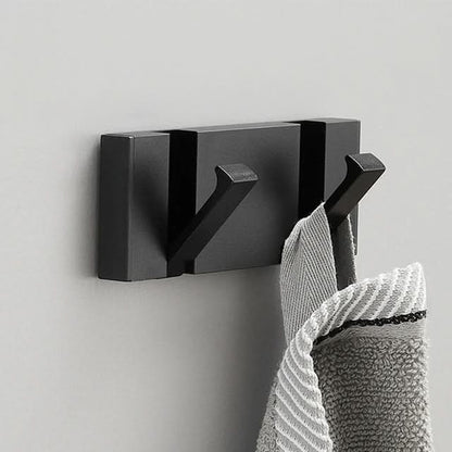 Stylish Stainless Steel Wall Hook – Foldable, Space-Saving Hanger for Bathroom and Living Areas – Black