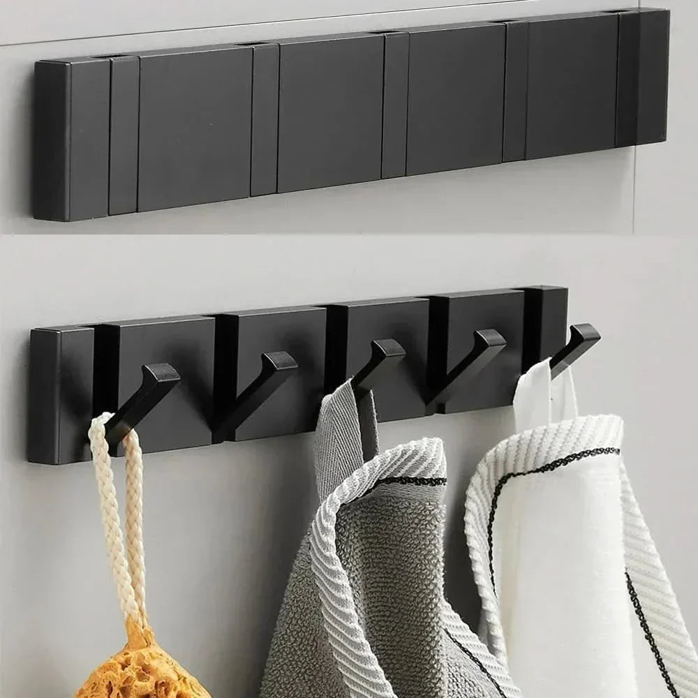 Stylish Stainless Steel Wall Hook – Foldable, Space-Saving Hanger for Bathroom and Living Areas