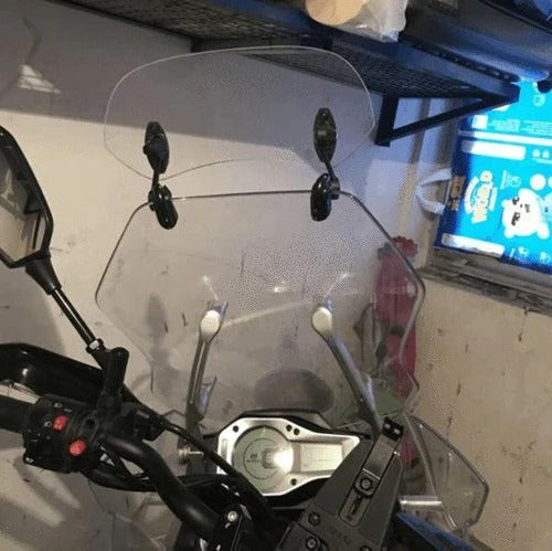 Motorcycle Windshield Extension for Enhanced Protection