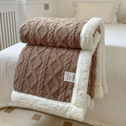 Cozy Luxe Reversible Blanket for Ultimate Comfort – Espresso