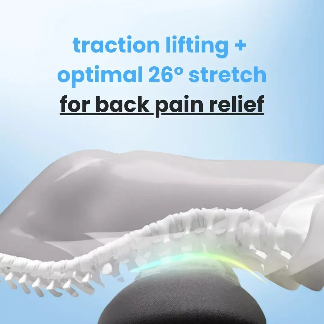 Heat and Vibration Back Massager for Lower Back Pain Relief and Posture Correction – 3-in-1 Therapy Device
